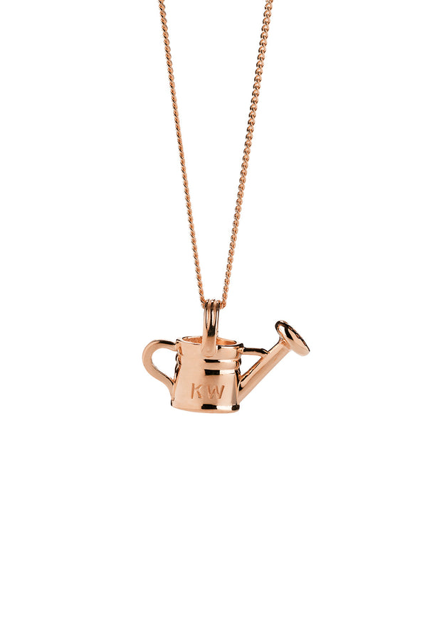 Karen Walker KW Watering Can Necklace Rose Gold