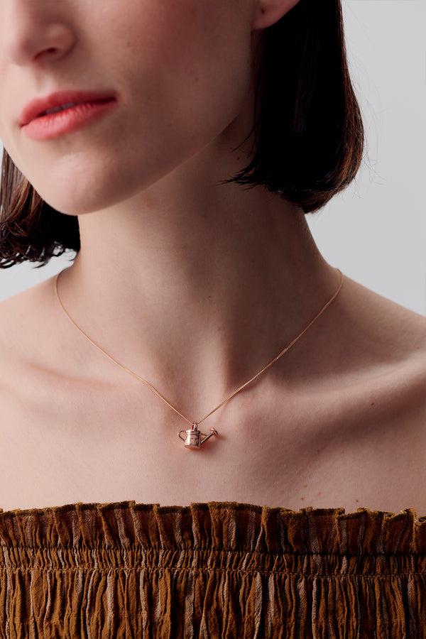 karen walker KW Watering Can Necklace Rose Gold