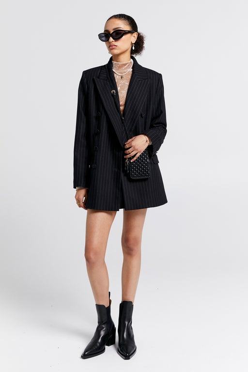 Karen Walker Kyoto Double Breasted Jacket Black