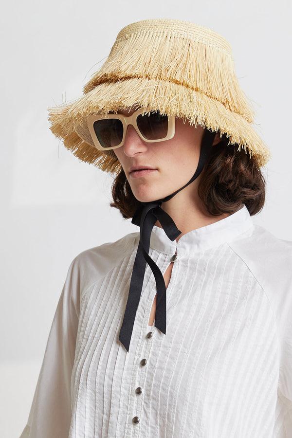 Karen Walker Lamp Shade Frayed Hat