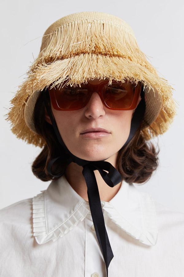 Karen Walker Lamp Shade Frayed Hat