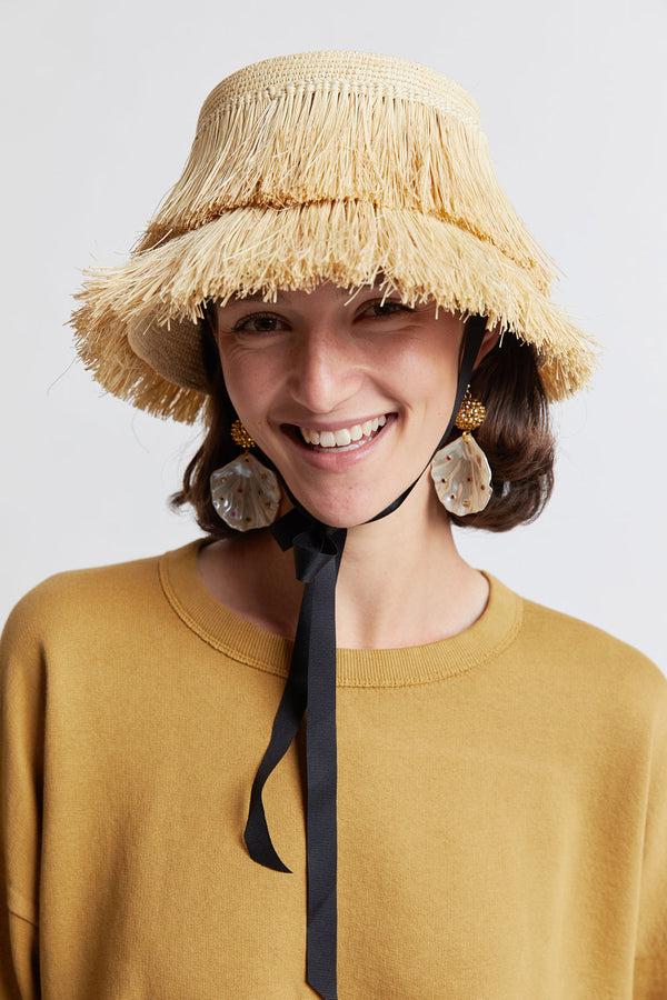 karen walker Lamp Shade Frayed Hat