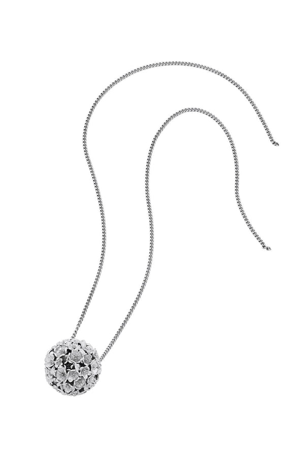 Karen Walker Large Flower Ball Pendant Silver