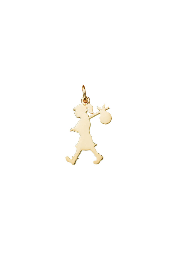 karen walker Large Runaway Girl Charm Gold-Plated