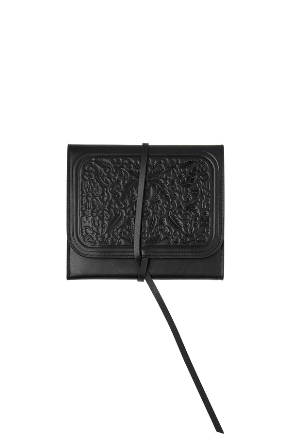 karen walker Leather Jewellery Pouch Black