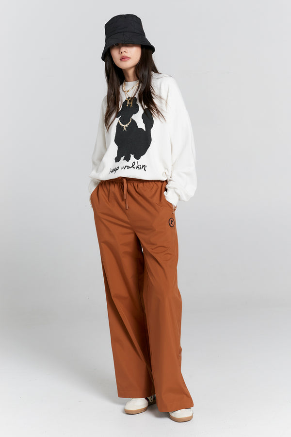 Karen Walker Leisure Track Pants Dark Tan