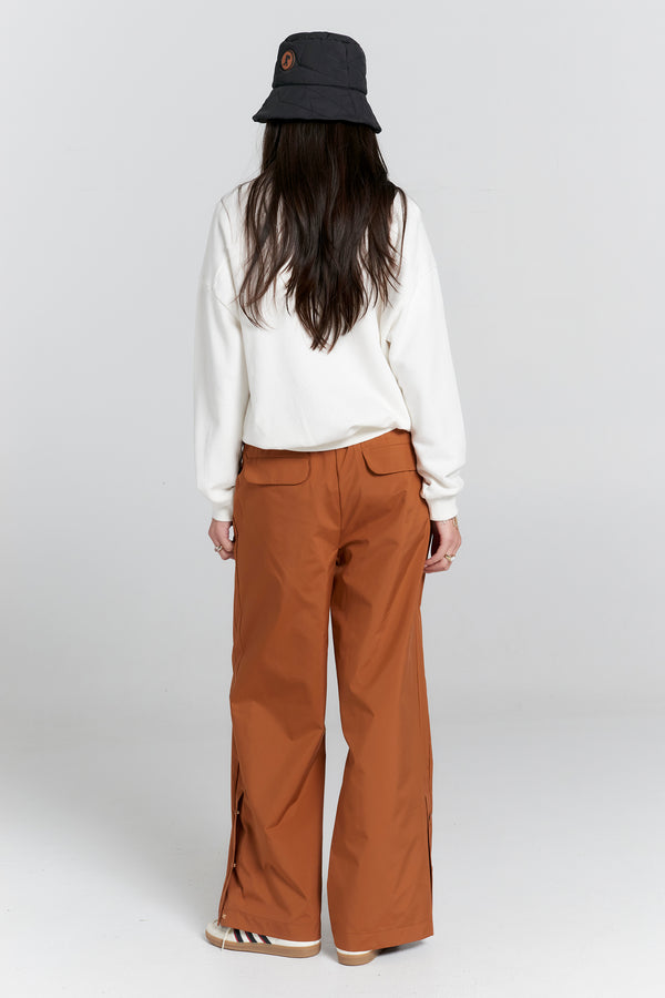 Karen Walker Leisure Track Pants Dark Tan