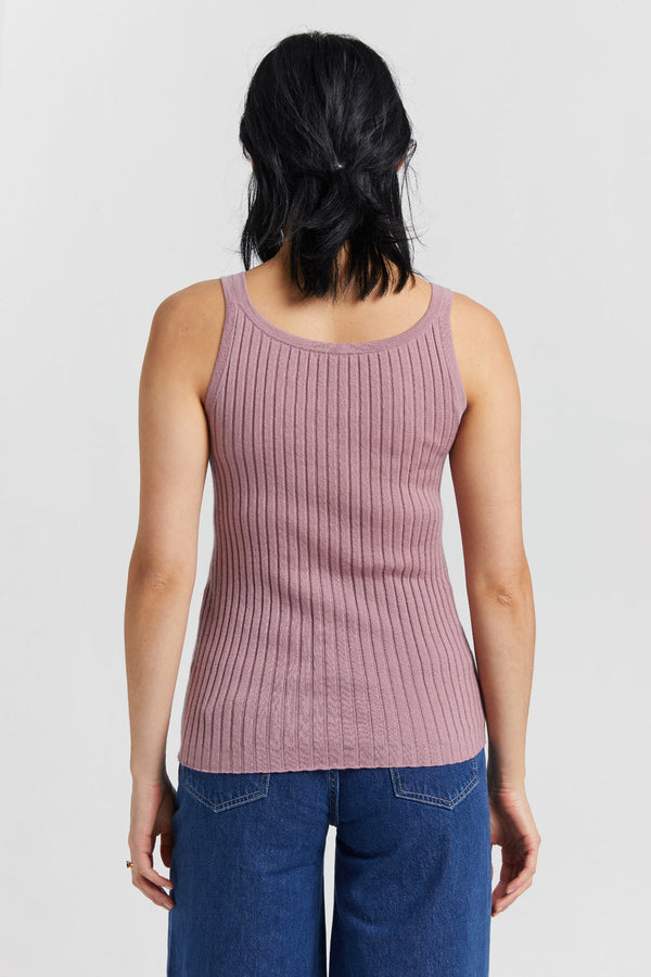 Karen Walker Lily Cashmere Singlet Mauve