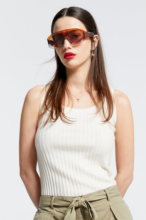Karen Walker Lily Cashmere Singlet Off-White