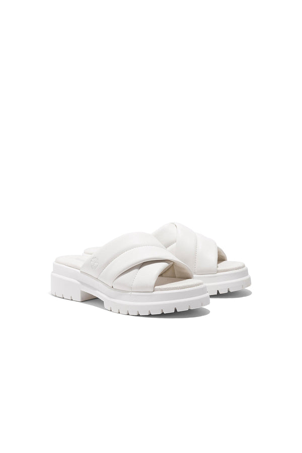 Karen Walker London Vibe Slide White Full Grain