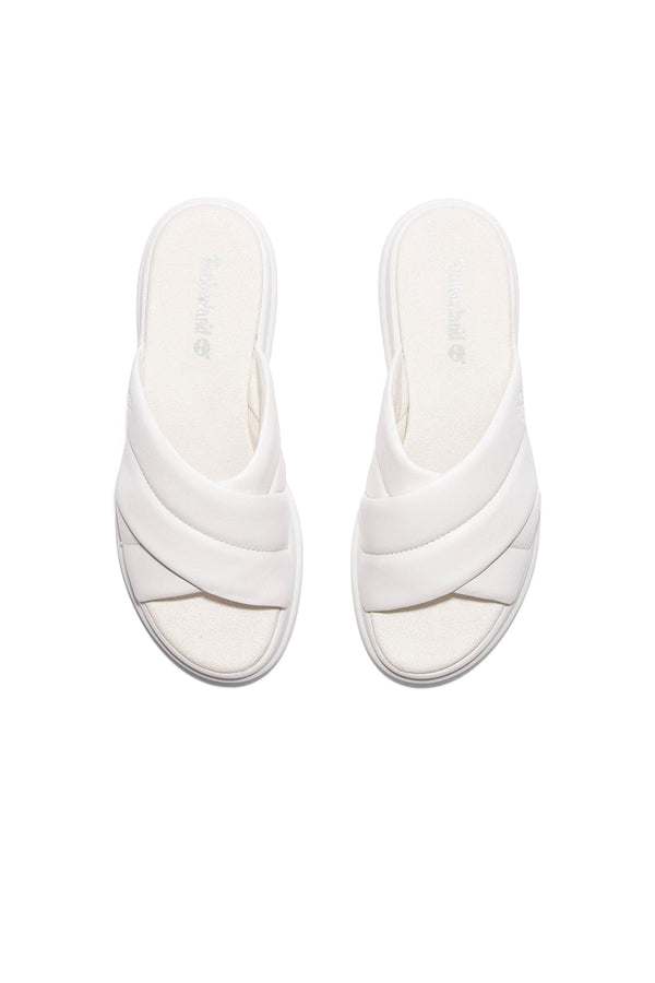Karen Walker London Vibe Slide White Full Grain