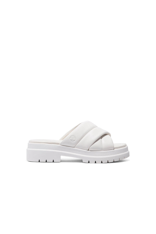 karen walker London Vibe Slide White Full Grain