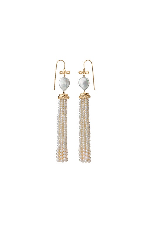 Karen Walker Long Love Earrings Gold-Plated