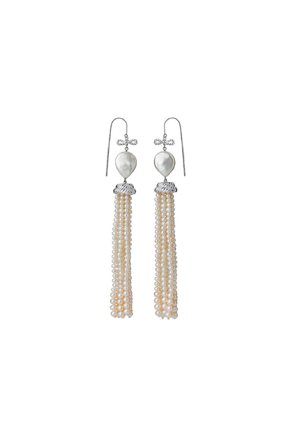karen walker Long Love Earrings Silver