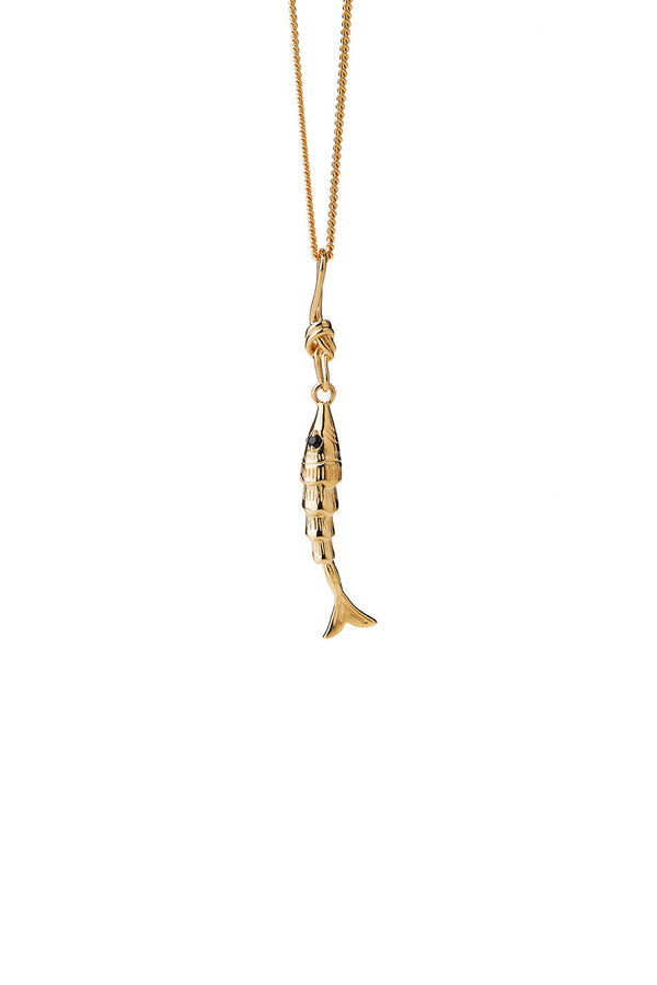 karen walker Lure Fish Necklace Gold