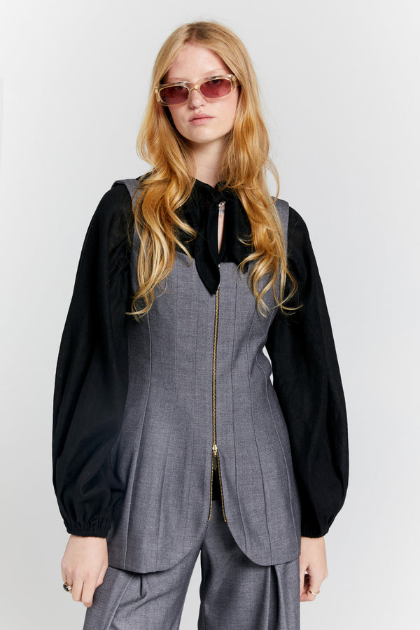 karen walker Memento Gilet Charcoal