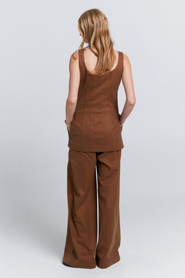 Karen Walker Memento Gilet Chestnut