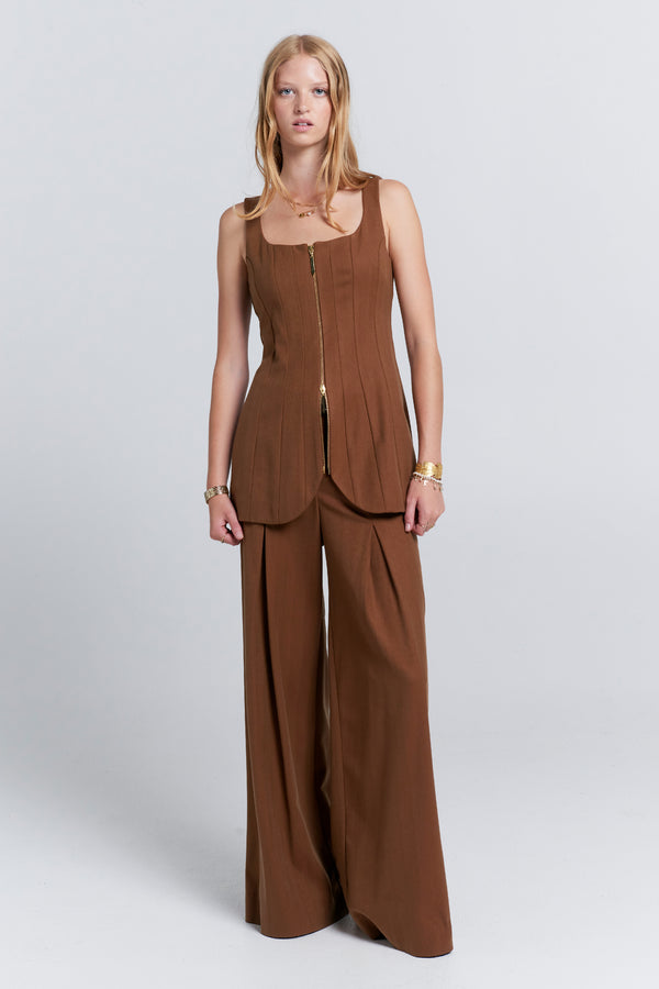 karen walker Memento Gilet Chestnut