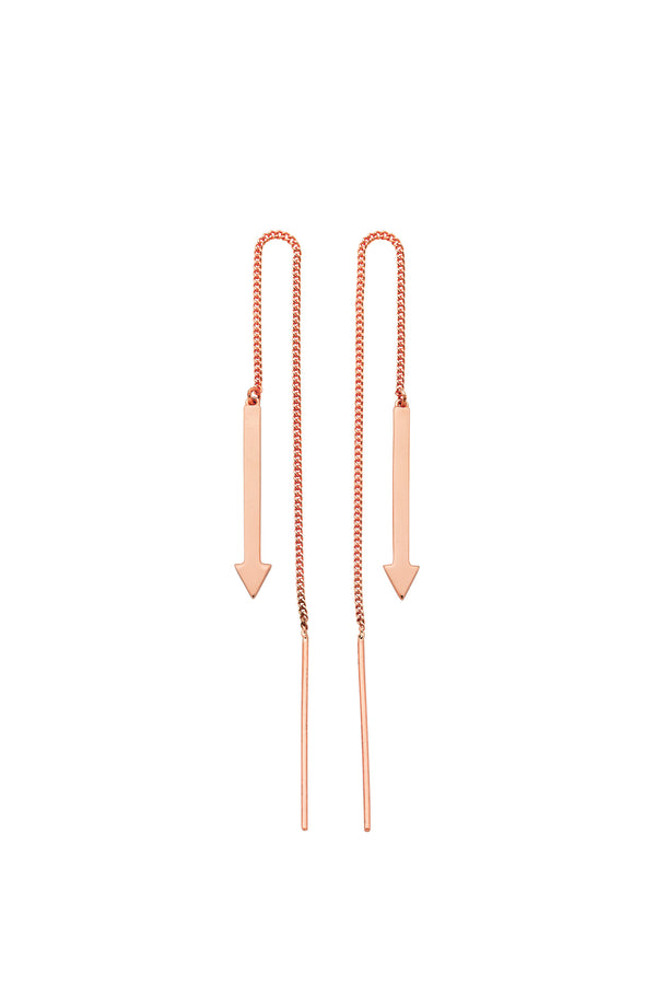Karen Walker Metronome Earrings Rose Gold