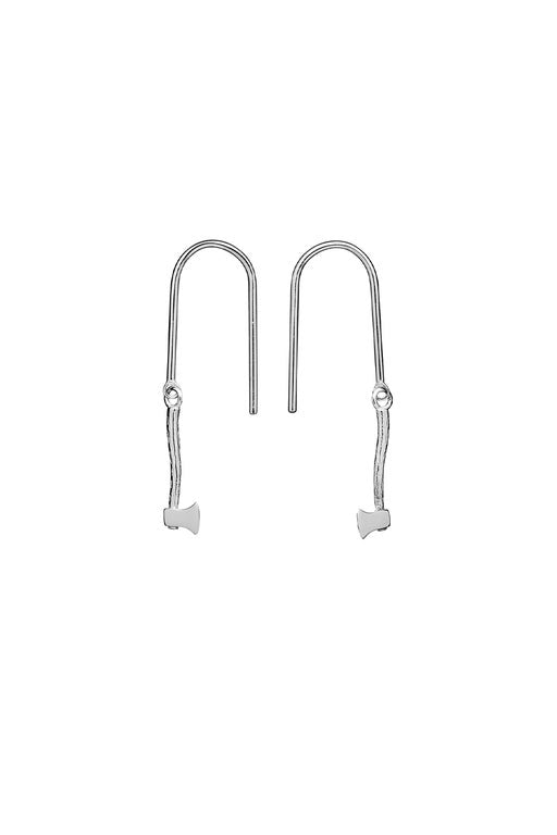 Karen Walker Mini Axe Earrings Silver