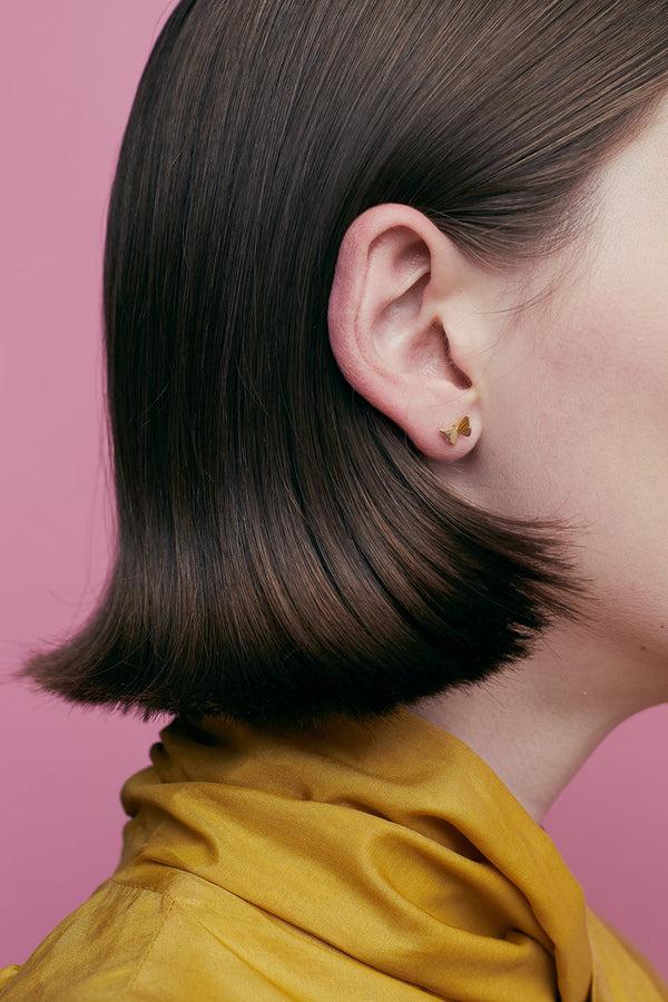 karen walker Mini Butterfly Studs Gold