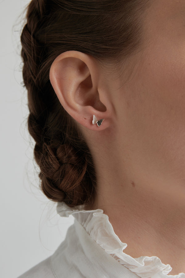 Karen Walker Mini Butterfly Studs Silver