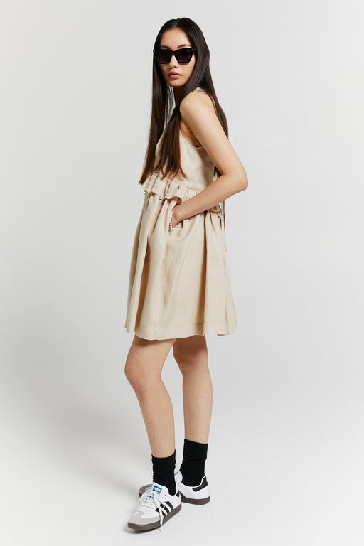 Karen Walker Mini Cordyline Dress Sand