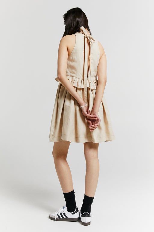 Karen Walker Mini Cordyline Dress Sand