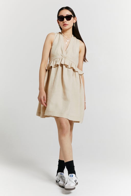 karen walker Mini Cordyline Dress Sand