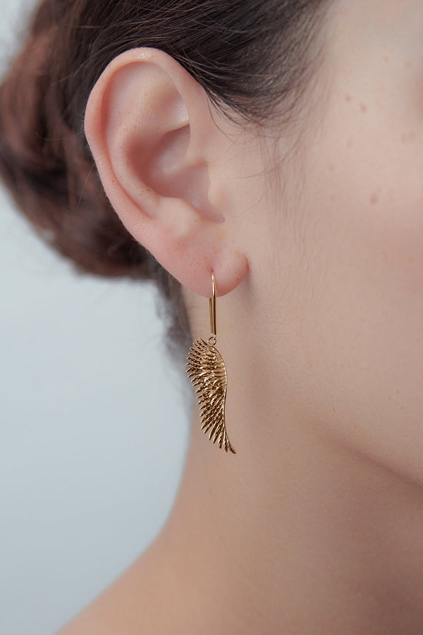 Karen Walker Mini Cupid's Wings Earrings Rose Gold
