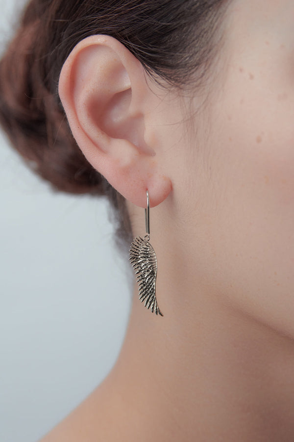 Karen Walker Mini Cupid's Wings Earrings Silver