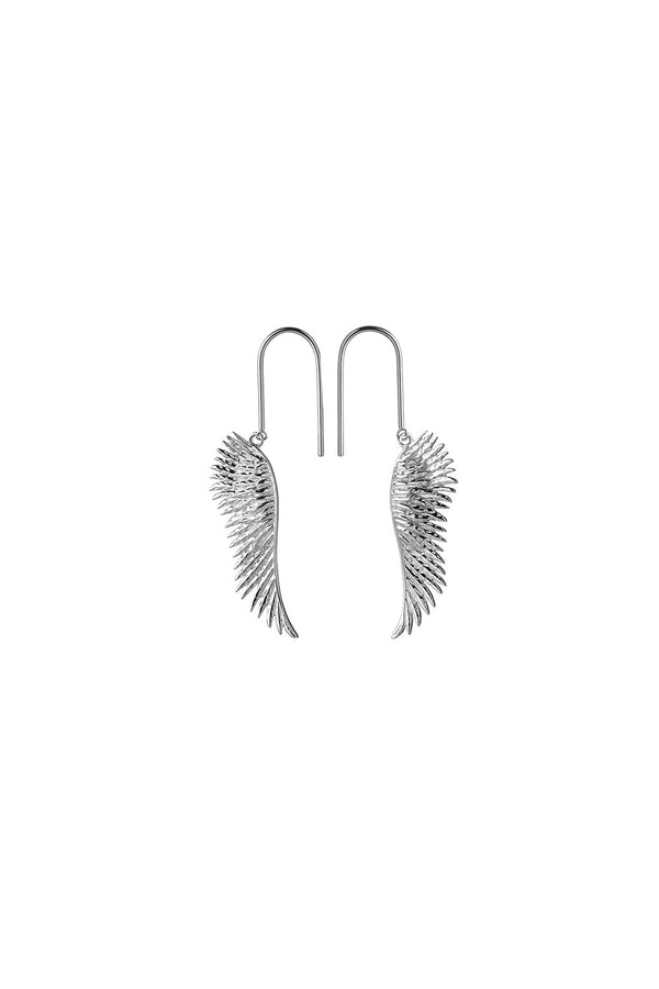 karen walker Mini Cupid's Wings Earrings Silver