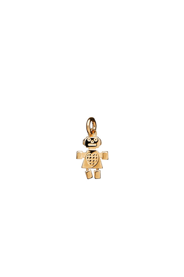 karen walker Mini Girl Robot Charm Gold