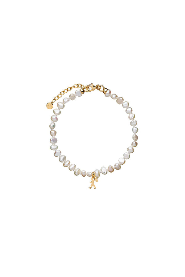 karen walker Mini Girl with Pearls Bracelet Gold