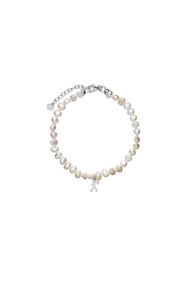 Karen Walker Mini Girl With Pearls Bracelet Silver