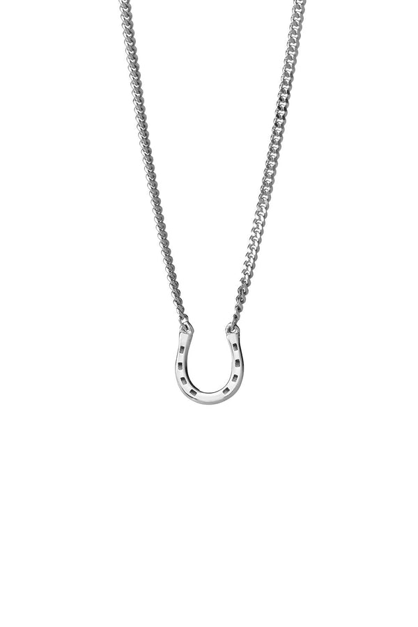 Karen Walker Mini Horseshoe Necklace Silver