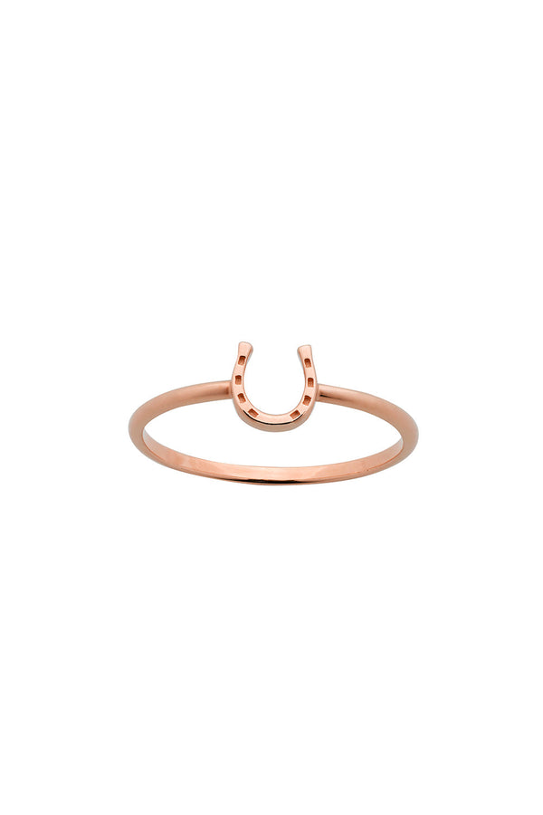 karen walker Mini Horseshoe Ring Rose Gold