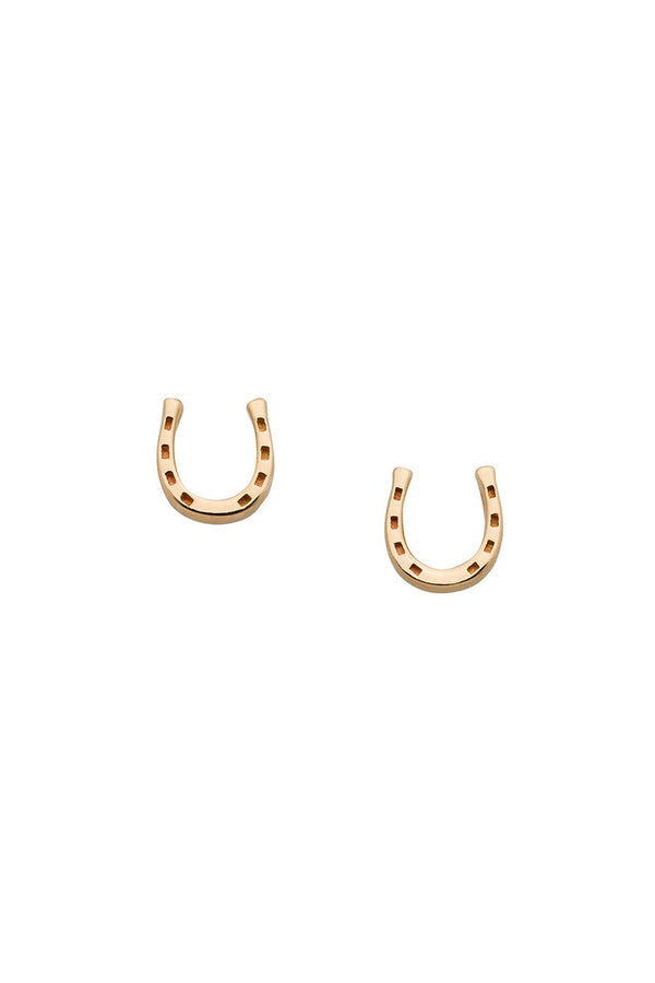 Karen Walker Mini Horseshoe Studs Gold