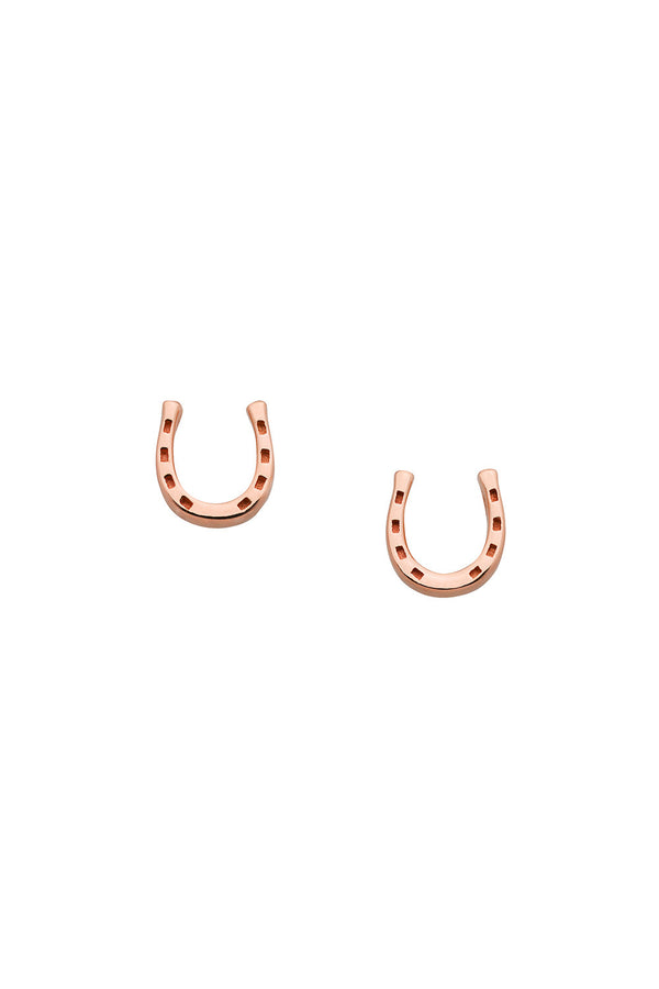 Karen Walker Mini Horseshoe Studs Rose Gold