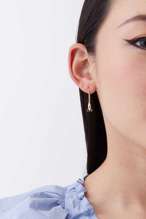 Karen Walker Mini Rocket Earrings Gold