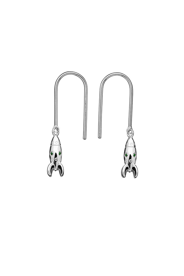 karen walker Mini Rocket Earrings Silver
