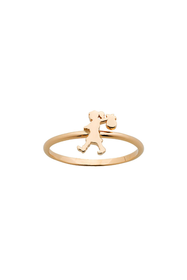 Karen Walker Mini Runaway Girl Ring Gold