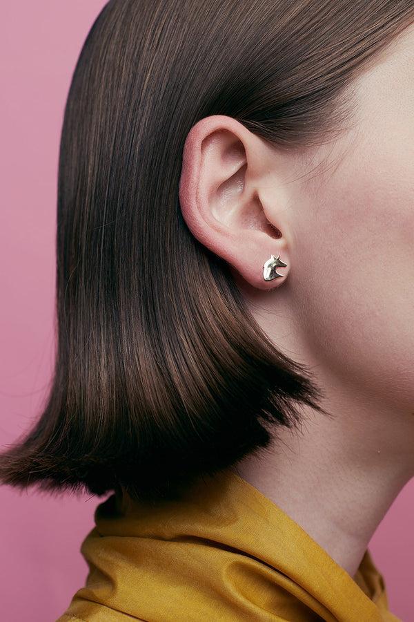 karen walker Mini Unicorn Studs Gold