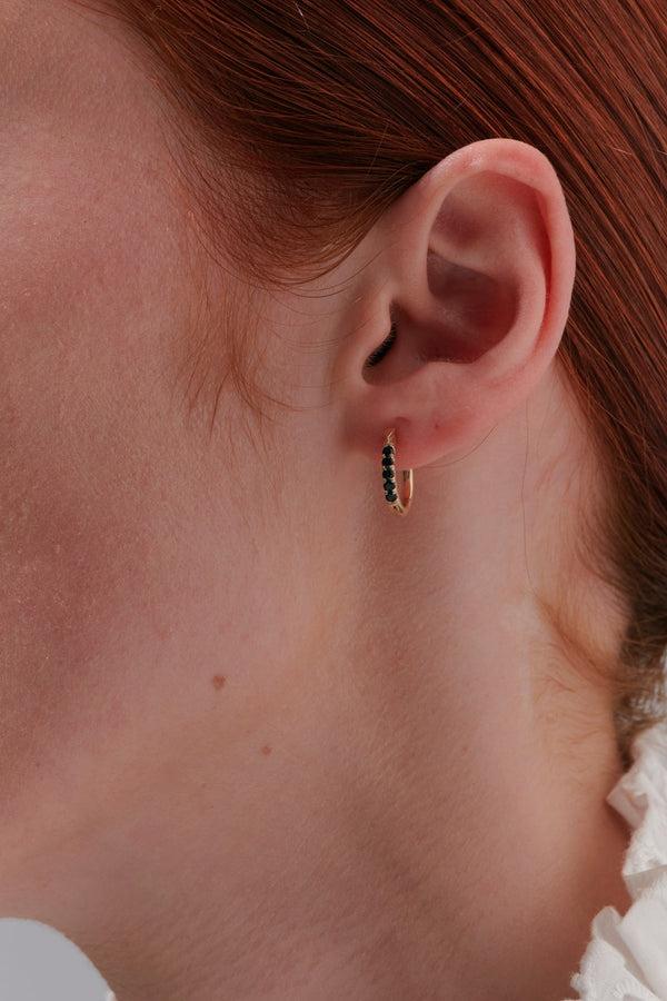 Karen Walker Miniaturist Earrings Gold Onyx