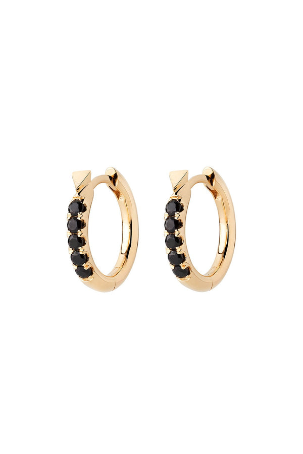 karen walker Miniaturist Earrings Gold Onyx