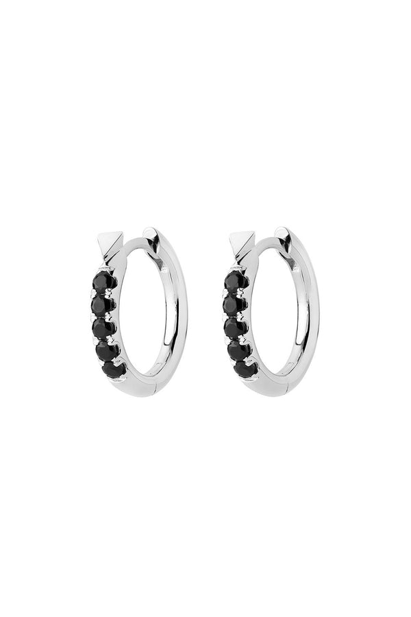 Karen Walker Miniaturist Earrings Silver Onyx