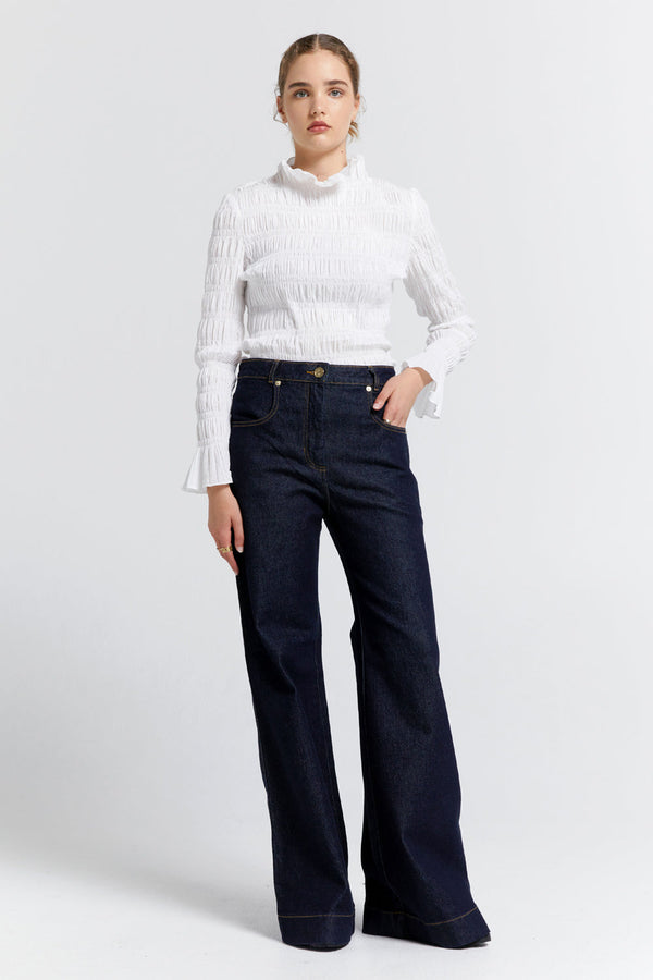 karen walker Mod Flared Jeans Indigo Denim