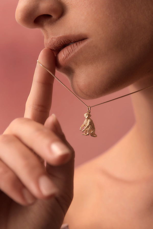 Karen Walker Monkey Necklace Gold