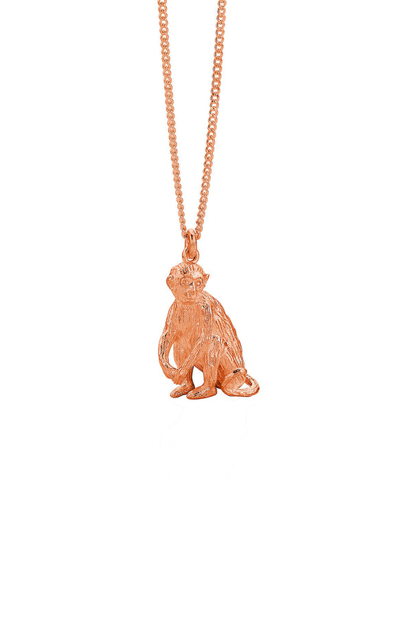 Karen Walker Monkey Necklace Rose Gold