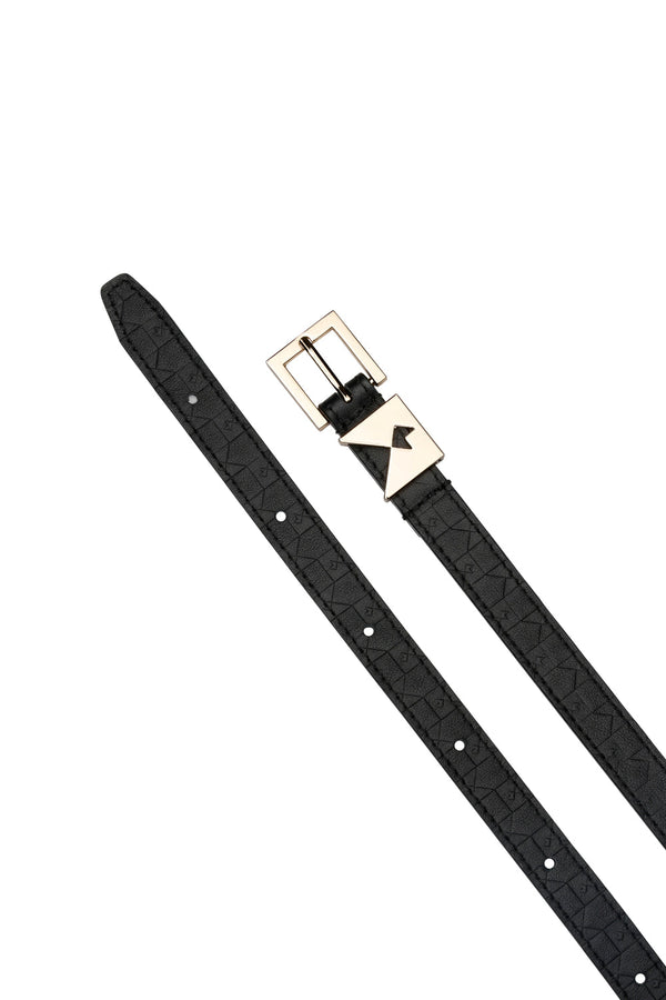 Karen Walker Monogram Keeper Belt Black